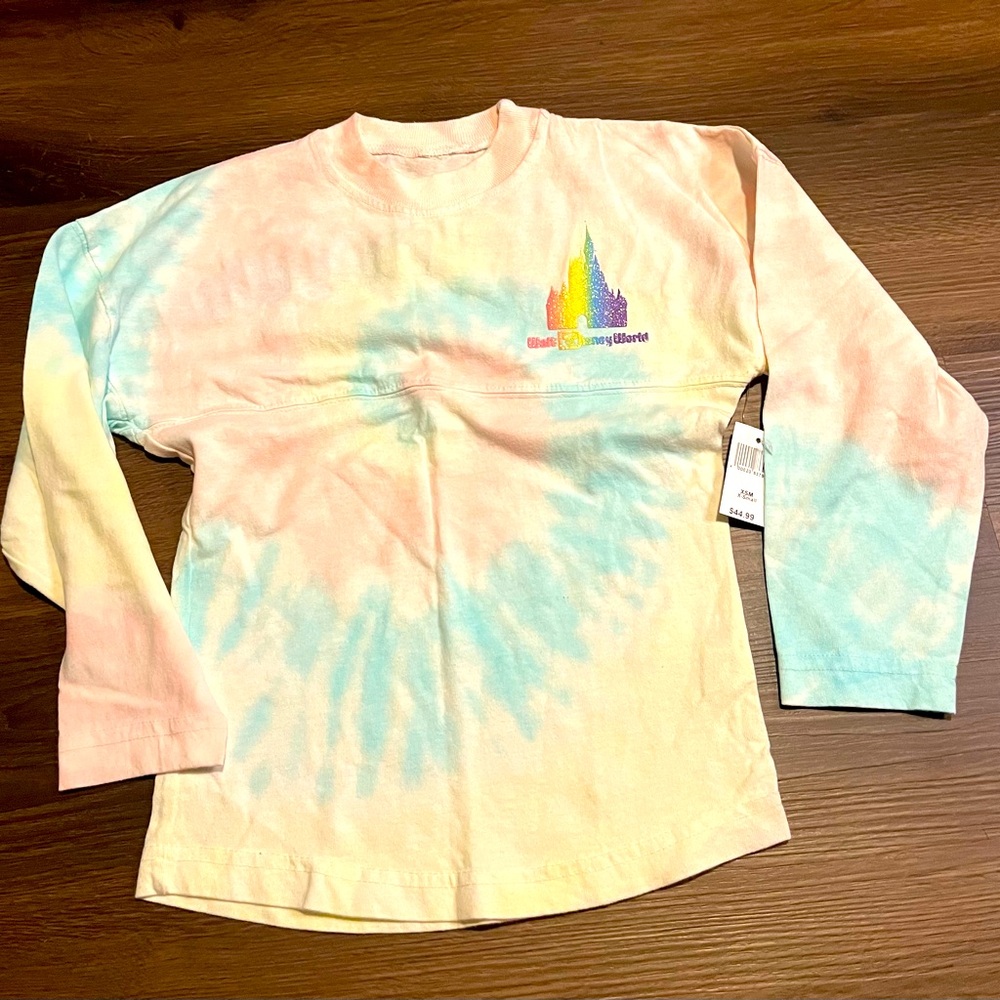Disney Park Kids tie dye Long Sleeve tee NWT